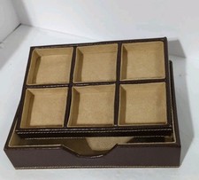 Valet Dresser Organizer Suede