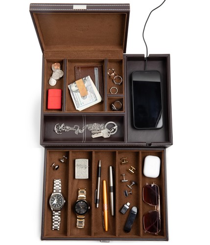 Mens leather valet tray - mens,