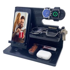 VEIYAILU Black Nightstand