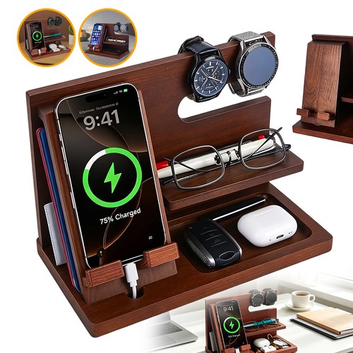 Wooden phone docking station - wooden,