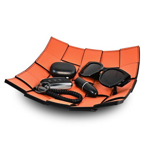 Valet tray leather key - pu,