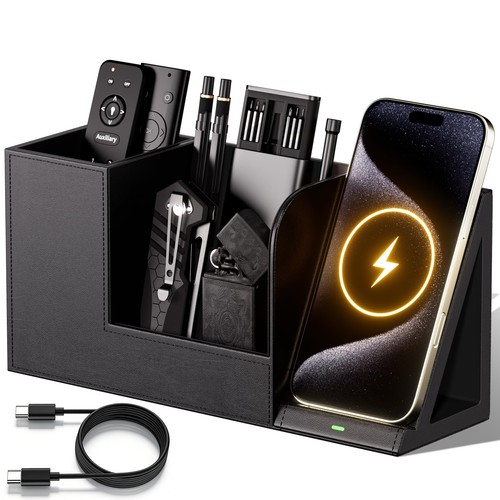 Desk organizer with charging - with,