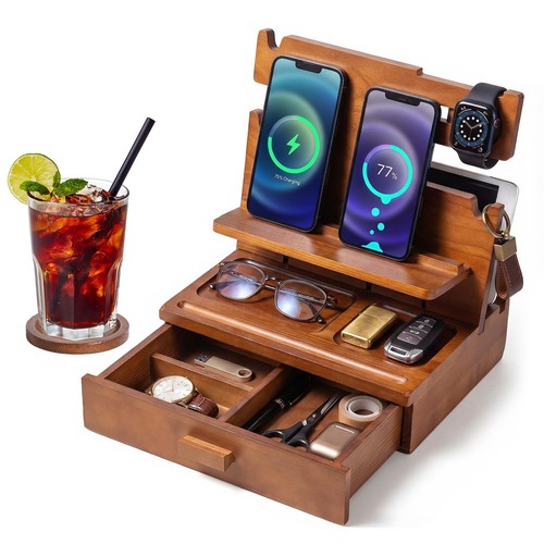 Wooden desk bedside table - &,