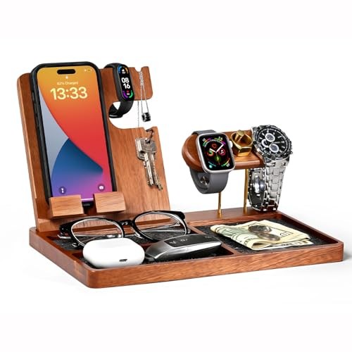 Wood nightstand organizer for - nightstand,