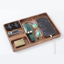 SEEDWAVE Walnut Wooden Valet