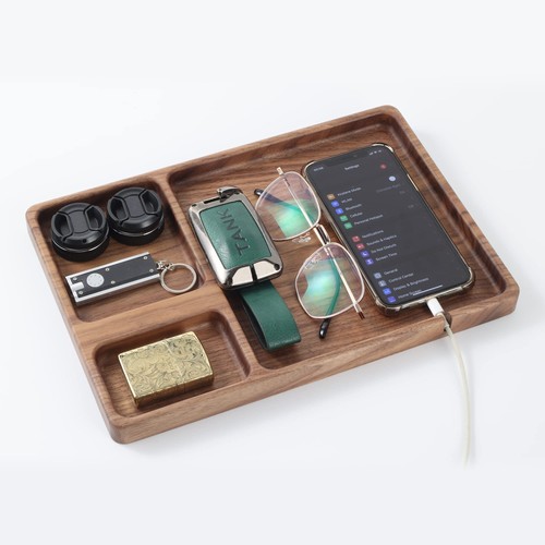 Seedwave walnut wooden valet - seedwave,