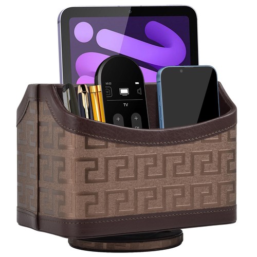 Leather remote control holder - leather,