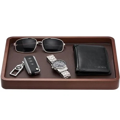 Wooden valet tray for men - ,