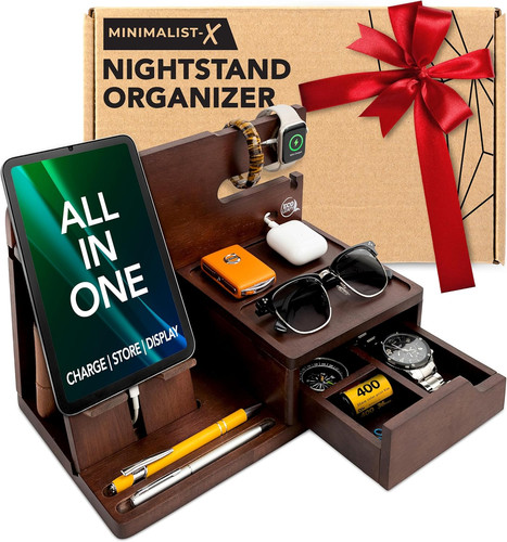Nightstand organizer bedside - nightstand,