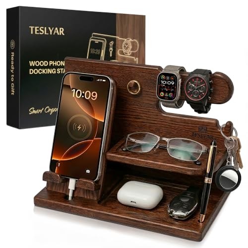 Wood phone docking station for - station,