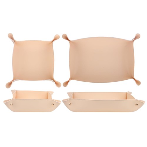 2pc leather valet tray - leather,