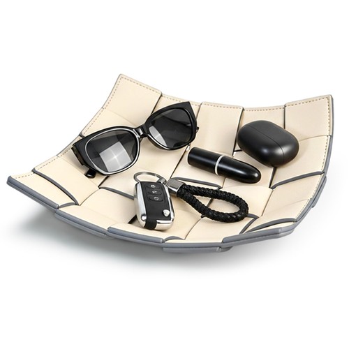 Valet tray leather key - tray,